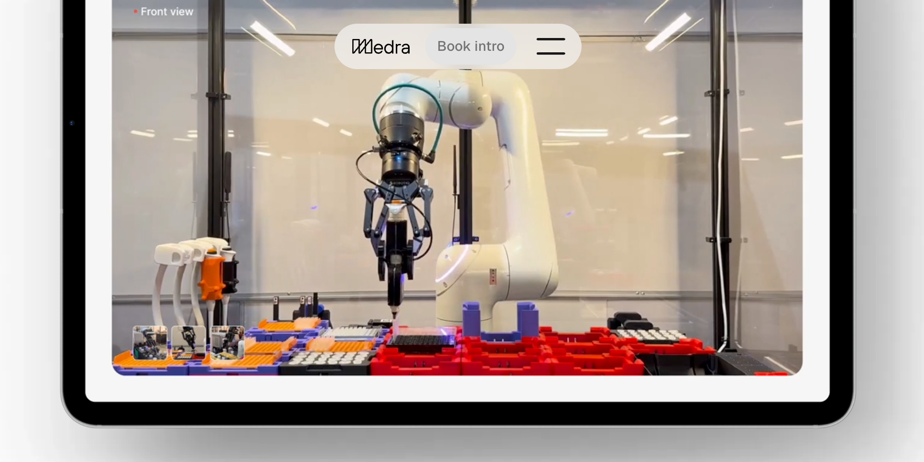 Medraのラボ用自律ロボットアーム